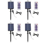 Tuminfar 4X Kits de Boîtier de Commande de Panneau Solaire 1200 MAh, Panneau de Batterie au Lithium pour Lampe à Bande LED 3,7 V 24 V, Charge CC