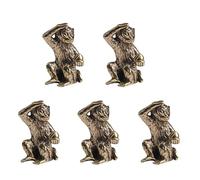 Tuminfar 5X Bronze Mini Singe Statue Singe Statue Paysage Les Accessoires, Table à Thé, Bureau Antique Articles en Bronze