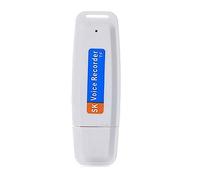 Tuminfar Clé USB Enregistreur Audio NuméRique Dictaphone Stylo Vocal USB Disque U Portable Prise en Charge Maximale Carte MéMoire 32 Go (Blanc)
