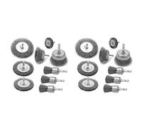Tuminfar Lot de 18 Brosses à Stylos à Coupe Grossière En Fil Serti pour Perceuse, Brosse En Fil D'Acier Au avec Tige Hexagonale pour Enlever La Peinture