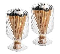 Tuminfar Porte-Allumettes en Verre avec Cloche pour Bougie Parfumée, Allumettes de Salle de Bain