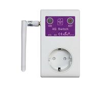 Tuminfar Prise Intelligente 4G GSM SMS, Télécommande, Capteur de Température, Interrupteur Marche/Arrêt, Prise 16 A, Contrôleur de Relais pour Appareil Électroménager (UE) A