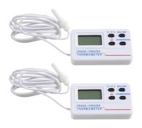 Tuminfar Thermomètre à Viande Double Alarme de Température Affichage Numérique Intérieur Thermomètre Électronique de Réfrigérateur Domestique