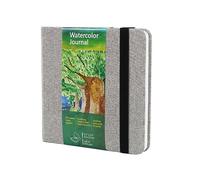 tumuarta Carnet de croquis carré aquarelle 63,5 kg, 300 g/m², papier coton, presse à froid, 48 pages, relié, bloc de papier aquarelle pour une utilisation comme journal de voyage et bloc-notes pour