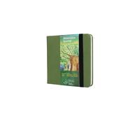 tumuarta Carnet de croquis carré aquarelle 63,5 kg, 300 g/m², papier coton, presse à froid, 48 pages, relié, bloc de papier aquarelle pour utilisation comme journal de voyage et bloc-notes pour