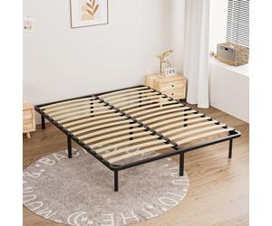 TUNCCO Sommier 140x200cm, Hauteur de 29 cm , Sommier à Lattes pour Adulte, 2x14 Lattes ,9 Pieds Inclus