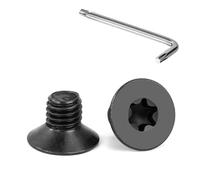Tunejoy Vis à Tête Fraisée Torx M8 x 10 mm Noir Vis à Six Pans Creux en Acier Inoxydable A2 V2A à Tête Fraisée Métaux avec Clé T40 Filetage Complet 20 Pièces