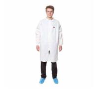 Manteau 3M 4440, blanc, taille M, particulièrement respirant, très léger, avec fermeture éclair, poignets tricotés x50 morceau