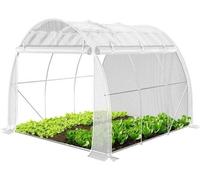 Tunnel de culture de tomates résistant à l'hiver 3x2x2m 6m² blanc - film de serre avec parois latérales Roll-Up