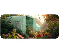 Tunnel de culture Serre avec cadre en acier Set 2 x 3 x 2 m 6 m² vert avec supports de plantes Accessoires
