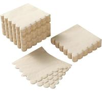 TUOYDJA Serviette Papier,Serviette de Table en Tissu Lot de 200 Serviettes jetables à 2 épaisseurs for Cocktail, Dessert, dîner, Mariage, Anniversaire, réception(Beige)