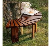 TUPAFJU Banc d'arbre en Bois Enveloppant résistant aux intempéries, Banc de Jardin Demi-Cercle, d'extérieur incurvé, pour Jardin, Parc, Patio, extérieur, Plante(Walnut,Semicircle)