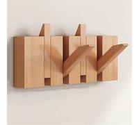 TUPOSTAR PatèRes en Bois, Support Mural Rabattable, Porte-Manteau De Style Piano, Crochets Robustes, pour Suspendre Manteaux, CléS, Chapeaux, Peignoirs,A,4 Hooks