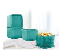 Tupperware 11156461 Lot de 4 récipients en plastique avec couvercle Vert 1000 ml