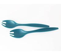TUPPERWARE Allegra Lot de 2 couverts à salade Bleu pétrole