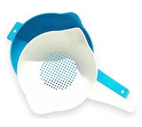 Tupperware Lot de 2 passoires de 1 litre et 2 pintes - 1 Qt blanc et 2 Qt bleu