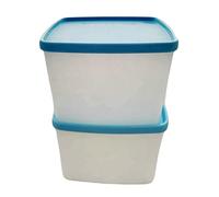 Tupperware Lot de 2 récipients de congélation 800 ml Blanc/bleu clair/bleu