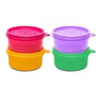 Tupperware Lot de 4 bols anti-déversement tropicaux en plastique, multicolore, 210 ml