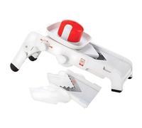 Tupperware MandoChef Mandoline Professionnelle - Tranche Julienne Gaufre Dés Bâtonnets - 4 Fonctions - Plastique - 39x15x15 cm - Cuisine Pratique Qualité Professionnelle Idéal Famille Maison