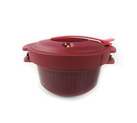 Tupperware Micro Minute Autocuiseur Micro-Ondes 3L - Cuisson Vapeur sous Pression Rapide Soupes Ragoûts Légumes Viandes - sans BPA Polypropylène - 28x22x15cm - Rouge