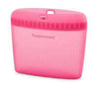 Tupperware Sac Silicone 540 ml Rose Réutilisable - 17 x 14 x 5,6 cm | Congélateur, Four et Micro-Ondes - Fermeture Étanche - Tient Debout - Silicone Rose - Lave-Vaisselle