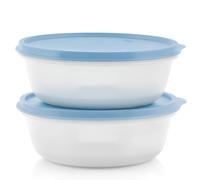 Tupperware Set de 2 Raviers 630 ml - Bols de Conservation Hermétiques et Étanches - Boîtes Rondes Empilables pour Frigo et Transport Repas - Fenêtre de Visualisation - Compatible Lave-vaisselle