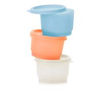 Tupperware Set de 3 Ramequins 110 ml Bébé Enfant - Conservation Repas Encas - Fermeture Hermétique - Plastique Transparent - 7x5 cm - Compatible Lave-Vaisselle Idéal Famille Cuisine Pratique
