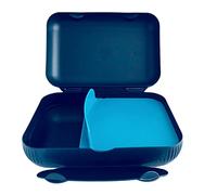Tupperware To Go Boîte à déjeuner Bleu foncé Bleu turquoise avec séparation Boîte à sandwich