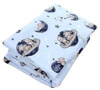 TupTam Enfants Couette à Motifs Set Couverture Toute l'année Couverture Oreiller Plat 2pcs., Les Ours dans Le Cosmos, 135x100 cm