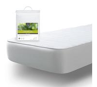 Tural Couvre-Matelas 105x200cm Anti-acariens Matelassé Certifié Oeko-TEX Protège-Matelas Réversible Blanc