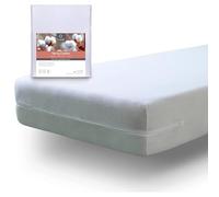 Tural Protège Matelas 80 x 200 x 30 cm Absorbante, Tissu Stretch, Certifié Oeko TEX, Housse de Matelas Élastique et Silencieux avec Fermeture Éclair, Blanc