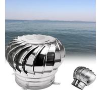 Turbine de toit 500 mm - 304 - Montage sur toit - Pas de connexion électrique nécessaire - Faible bruit - Convient pour l'extérieur - Pour maisons, usines, greniers, fermes - Bouchon de ventilation