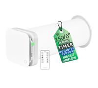 Turbionaire Trend HRV 150 WM Unité VMC Décentralisée à flux alternatif, Récupération de Chaleur, Capteur D'humidité, Télécommande, Timer, 8 Vitesses, Super silencieuse, 158 mm, Garantie 3 ans