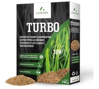Turbo gazon à semer pousse rapide-(30m²)-pelouse à semer pour ombre et zones fraîches-98% pureté-pelouse rustique vert vif