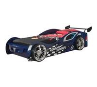 TURBO - Lit Voiture 90x200cm Bleu Style Racing - Altobuy Bleu G