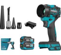 Turbo-souffleur, puissance élevée, utilisation multifonctionnelle, 2 batteries