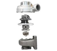 Turbocompresseur, turbine A/R 0,63, compresseur A/R 0,7, bride d'admission des gaz d'échappement de type T3, bride de sortie des gaz d'échappement à 4 boulons, jusqu'à 600 chevaux