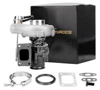 Turbocompresseur universel - Bride T3, turbocompresseur à collet en V - Rapport A/R de 0,63 - Adapté aux moteurs à 4 ou 6 cylindres de 1,5 à 2,5 litres - Turbocompresseur pour échappement, jusqu'à 400