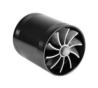 Turbonator Fuel Saver, double ventilateur d'admission Turbonator Air Admission Turbo Super Fuel Saver Turbine Super Fan Turbine pour moto pour les amateurs de voitures(black)
