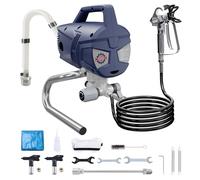 TurboVolt Système de pulvérisation de peinture Airless haute performance, 3300 PSI 1010 W, 1,5 l/min, tuyau de 7,5 m, avec barre d'extension et protection contre le colmatage pour murs intérieurs et
