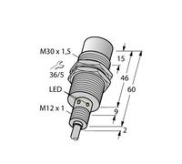 Turck 1634821-NI30U-EM30WD-AP6X,Détecteur inductif pour l'industrie alimentaire
