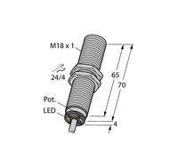 Turck 2504026 - BC5-M18-RP4X, Capteur capacitif