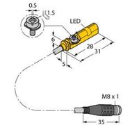Turck Capteur de champ magnétique M8 pour rainure en T PNP BIM-UNT-AP7X-0,3-PSG3S