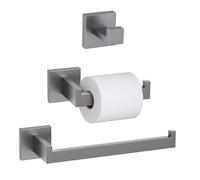 TURS 3 Pièces Salle de Bain Inox 304 Gris Canon,Fixation Invisible