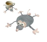 Turtle Coaster Rug, Funny 3D Knitted Protection Decoration | Cute Coasters for Desk, for Coffee Tea Drink Water Cup Mug Tabletop Offices Party Housewarming Teacher Daughter Mom