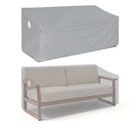 Turtle Life Housse de canapé de jardin, housse de banc de jardin, étanche, pour canapé de jardin de 3 à 4 places, ne se décolore pas en 2 ans, Gris 183 x 94 x 89 cm