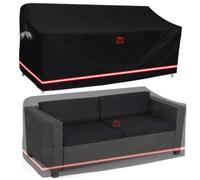 Turtle Life Housse de Canapé Exterieur 2-3 Places Banc de Jardin Imperméable Noir 152x89x89cm