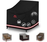 Turtle Life Housse de Chaise de Jardin Imperméable, Protection pour Fauteuil Extérieur, Salon de Jardin, Noir, 79x94x76cm
