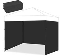 Turtle Life Paroi latérale de protection solaire pour tentes de tonnelle pop-up de 10 x 10 - Pieds droits, paroi solaire imperméable instantanée, 1 paroi latérale de tonnelle uniquement (connectable