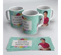 TusPersonalizables Lot de 2 tasses à café Frida Kahlo noires (essayez de se noyer)